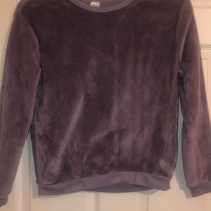 womens purple fleece sweater SIZE SMALL
